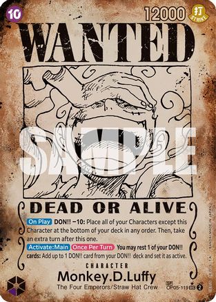 Monkey.D.Luffy (Wanted Poster) (OP05-119) Foil