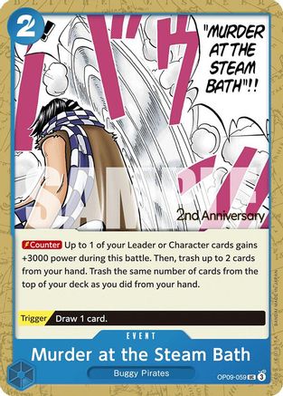 Murder at the Steam Bath (OP09-059) 2nd Anniversary Tournament Cards