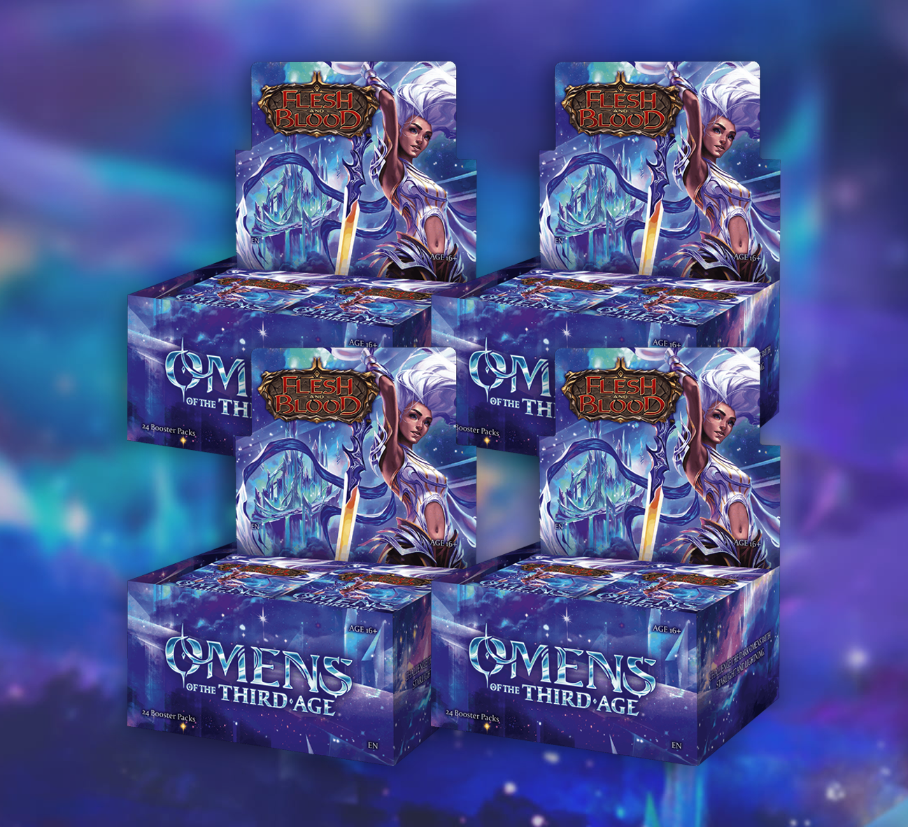 Flesh and Blood: Omens of the Third Age - Booster Case (4 Displays)