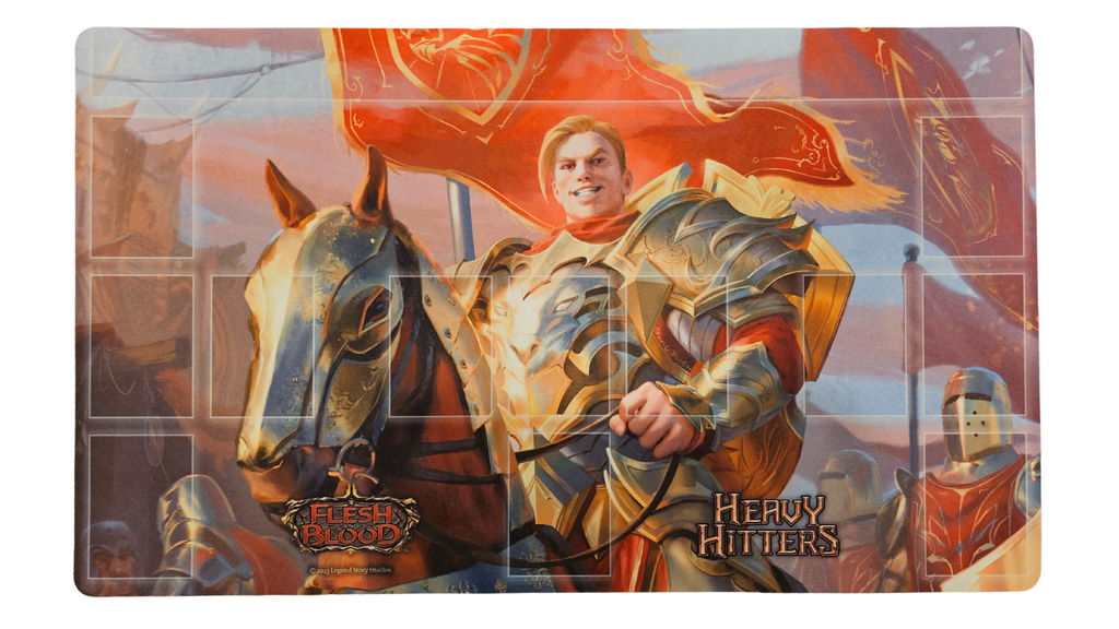 Flesh and Blood Playmat Victor Goldmane, High and Mighty – Silver Flesh and Blood Playmat Victor Goldmane, High and Mighty – Silver