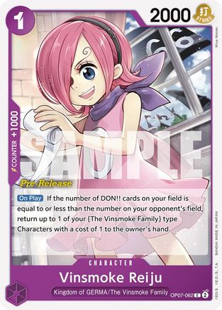Vinsmoke Reiju (OP07-062) Pre-Release Cards