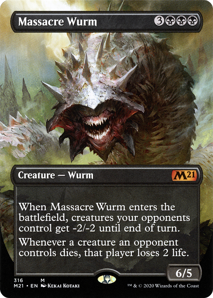 Massacre Wurm (Alternate Art) (316) - Core Set 2021