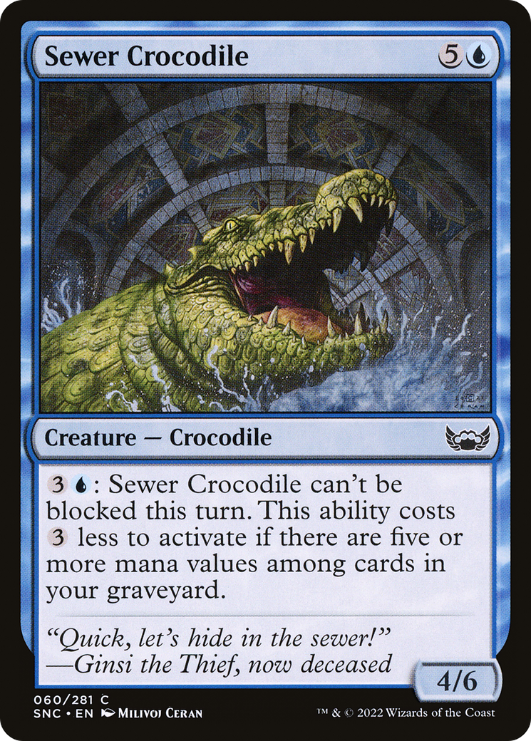 Sewer Crocodile (060) Foil - Streets of New Capenna