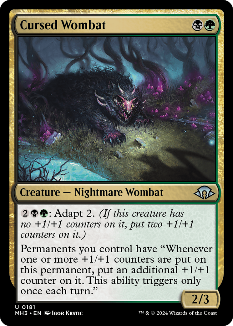 Cursed Wombat (181) Foil - Modern Horizons 3