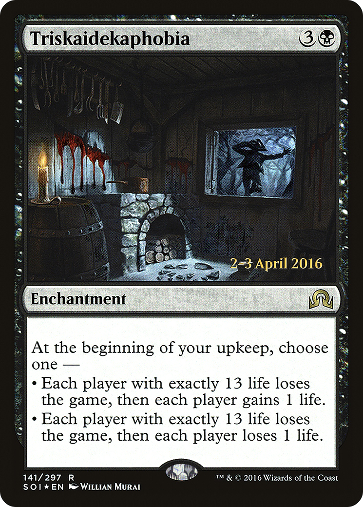 Triskaidekaphobia (141s) Foil - Shadows over Innistrad Promos