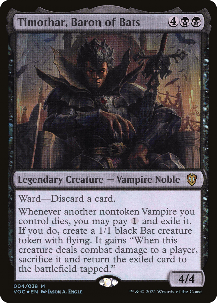 Timothar, Baron of Bats (004) Foil - Crimson Vow Commander
