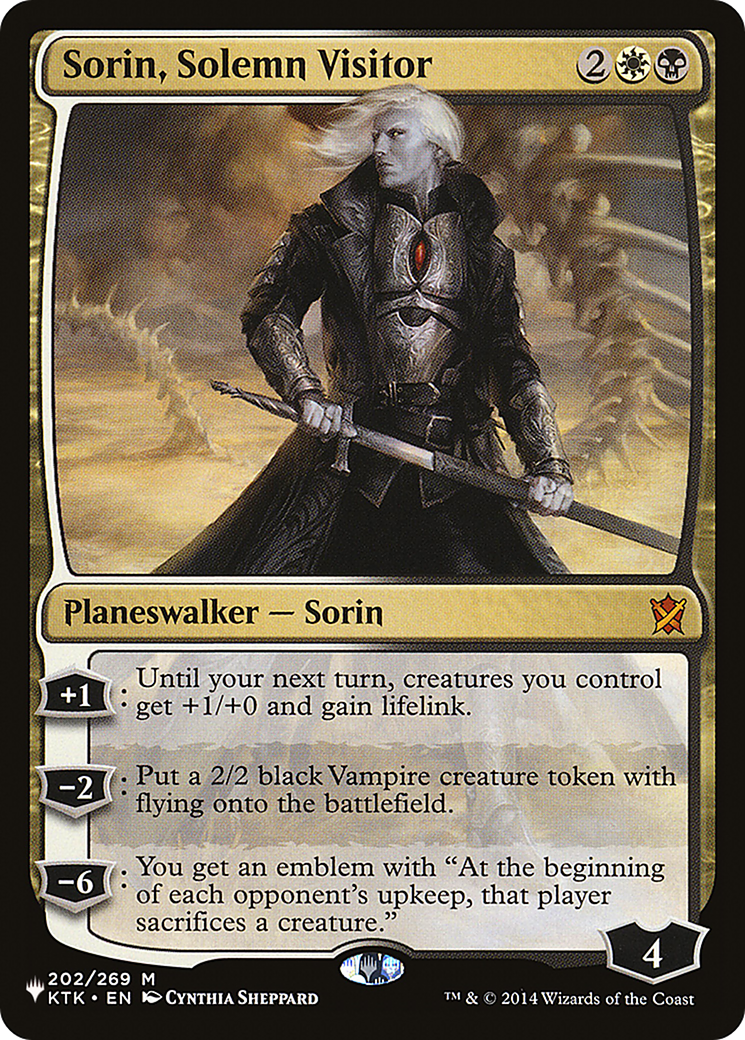 Sorin, Solemn Visitor (KTK-202) - The List