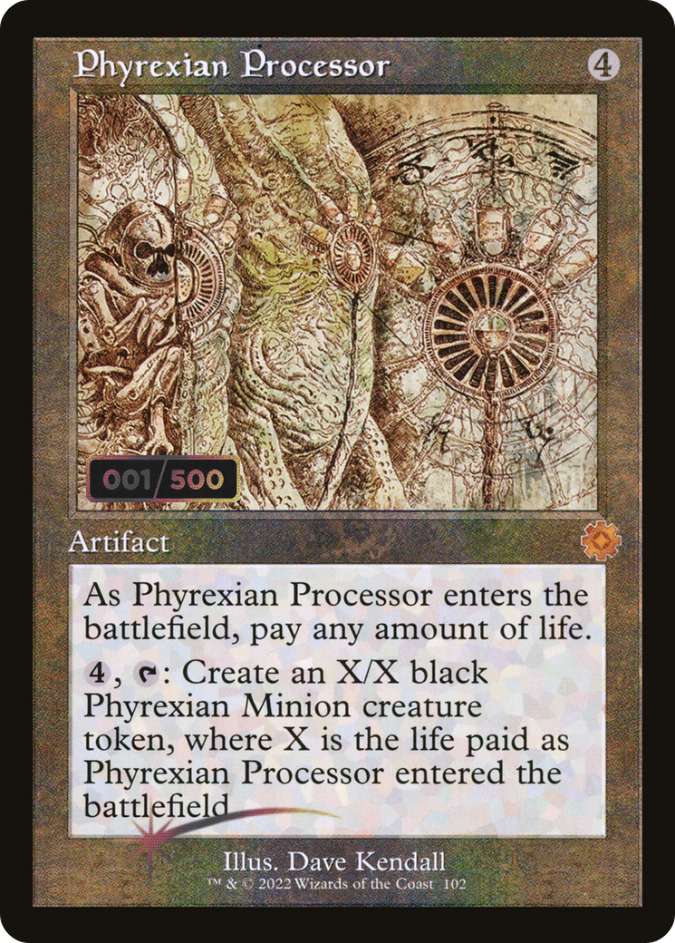Phyrexian Processor (Schematic) (Serial Numbered) (Retro) (102) Foil - The Brothers' War Retro Artifacts