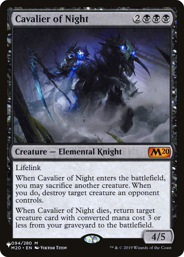 Cavalier of Night (M20-94) - The List