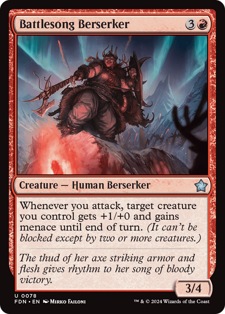 Battlesong Berserker (078) Foil - Foundations