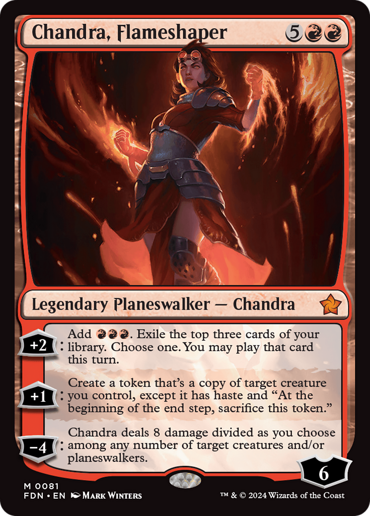 Chandra, Flameshaper (081) Foil - Foundations