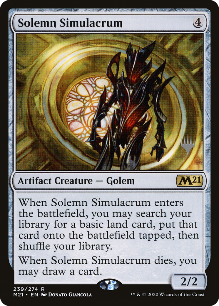 Solemn Simulacrum (239) Foil - Core Set 2021 Promos