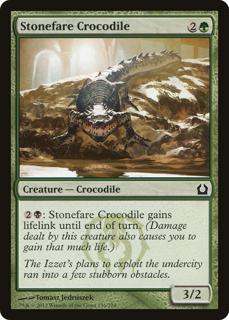 Stonefare Crocodile (136) Foil - Return to Ravnica