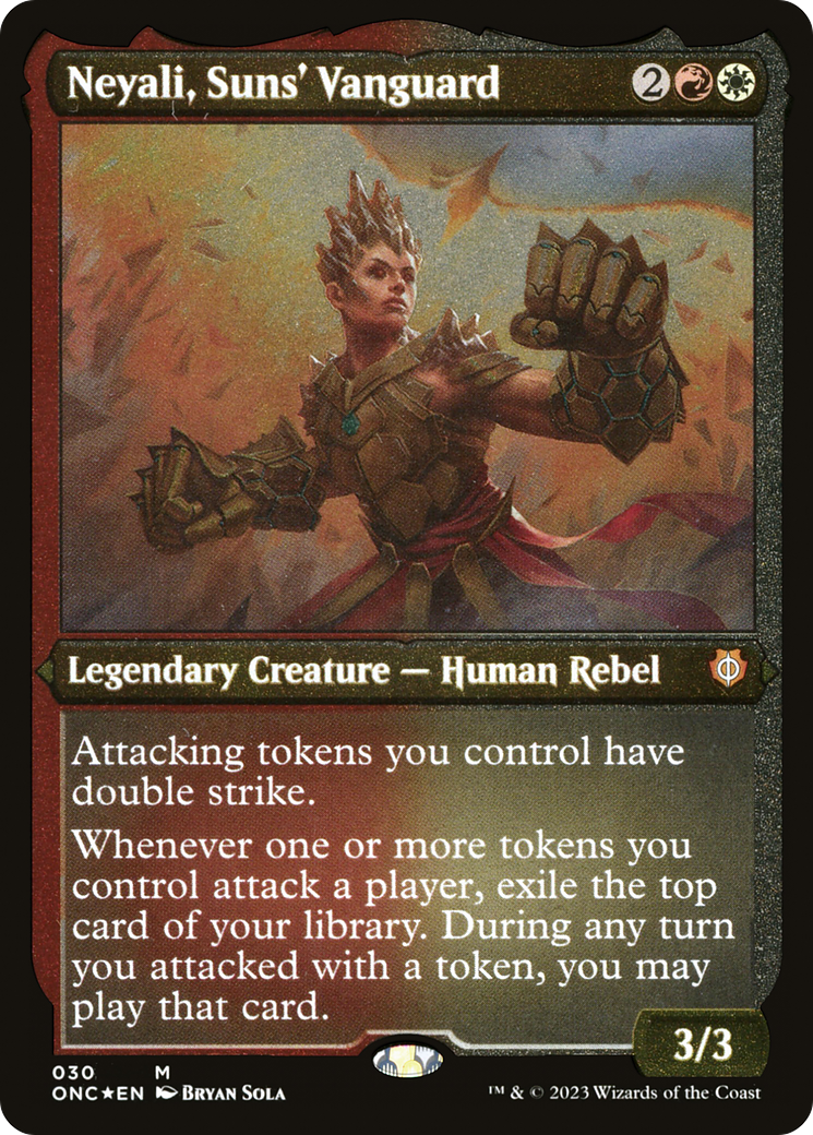 Neyali, Suns' Vanguard (030) Etched - Phyrexia: All Will Be One Commander