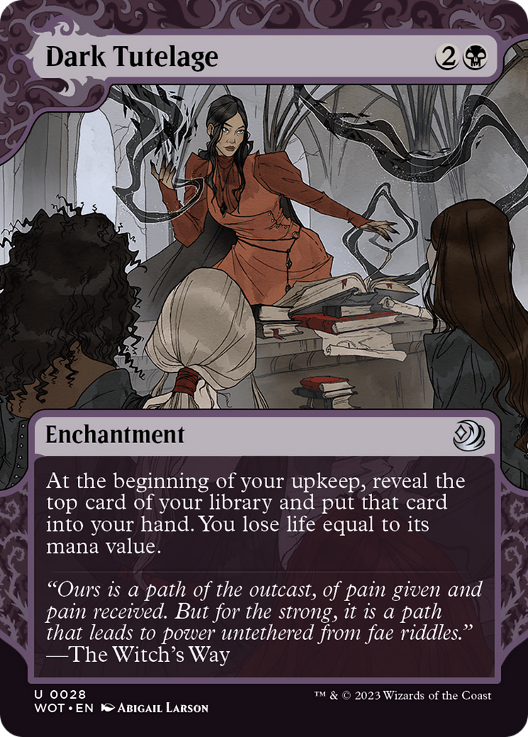Dark Tutelage (Showcase) (028) Foil - Wilds of Eldraine: Enchanting Tales