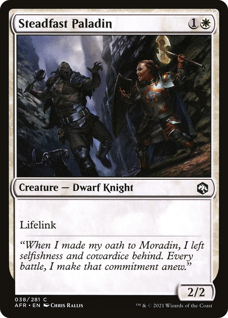 Steadfast Paladin (038) Foil - Adventures in the Forgotten Realms
