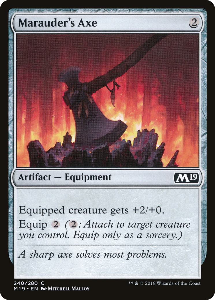 Marauder's Axe (240) Foil - Core Set 2019