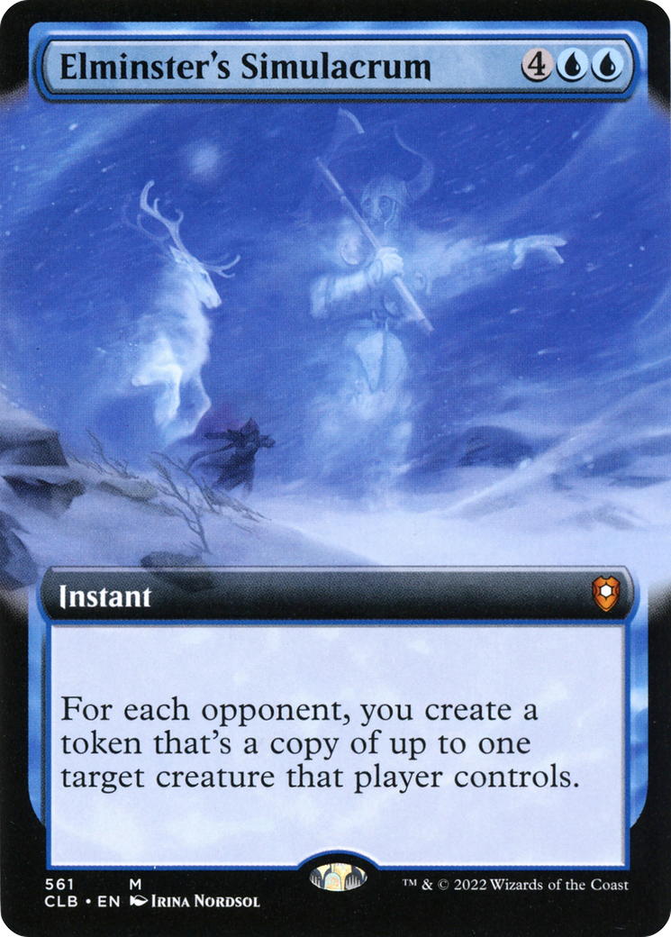 Elminster's Simulacrum (Extended Art) (561) Foil - Commander Legends: Battle for Baldur's Gate