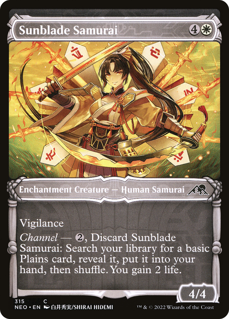 Sunblade Samurai (Showcase) (315) Foil - Kamigawa: Neon Dynasty