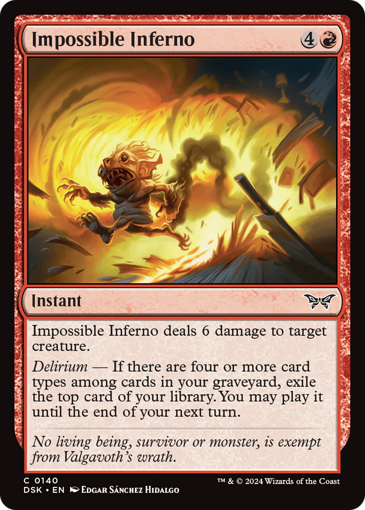 Impossible Inferno (140) Foil - Duskmourn: House of Horror