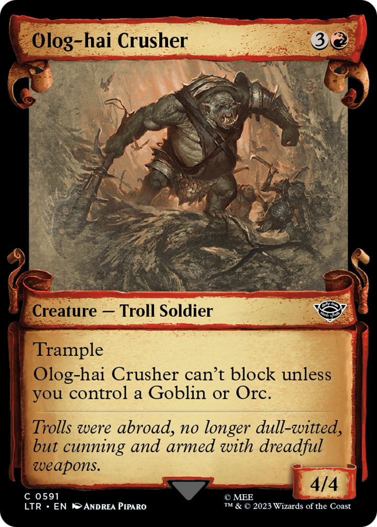 Olog-Hai Crusher (Showcase Scrolls) (Showcase) (591) Foil - The Lord of the Rings: Tales of Middle-earth