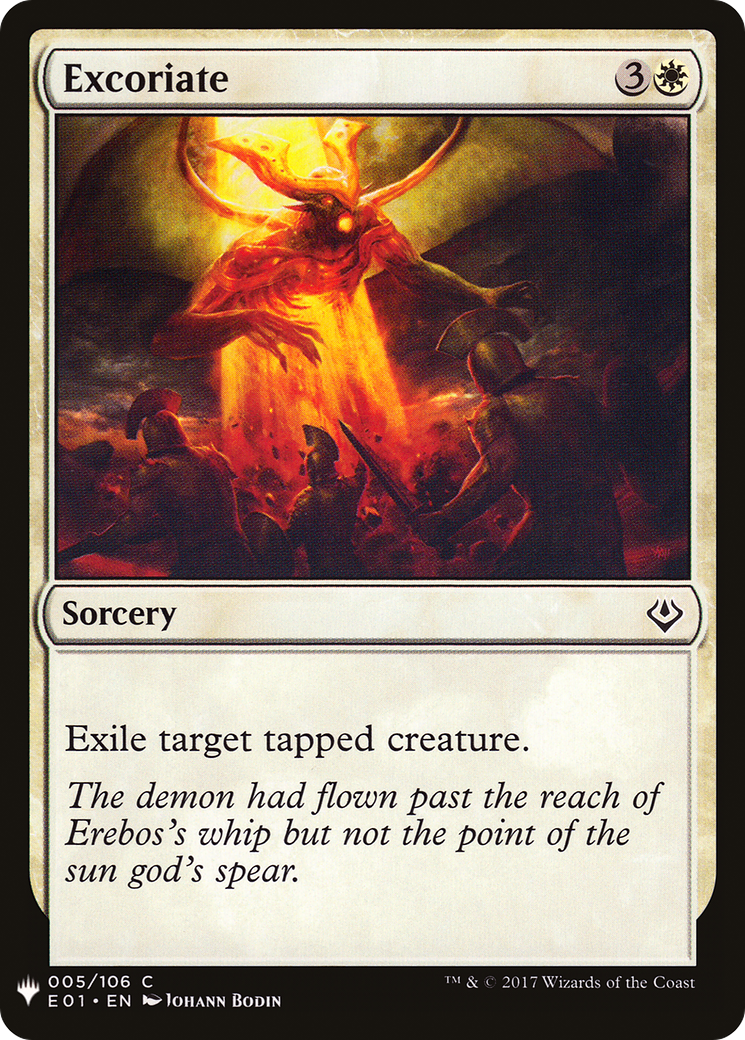 Excoriate (E01-5) - The List