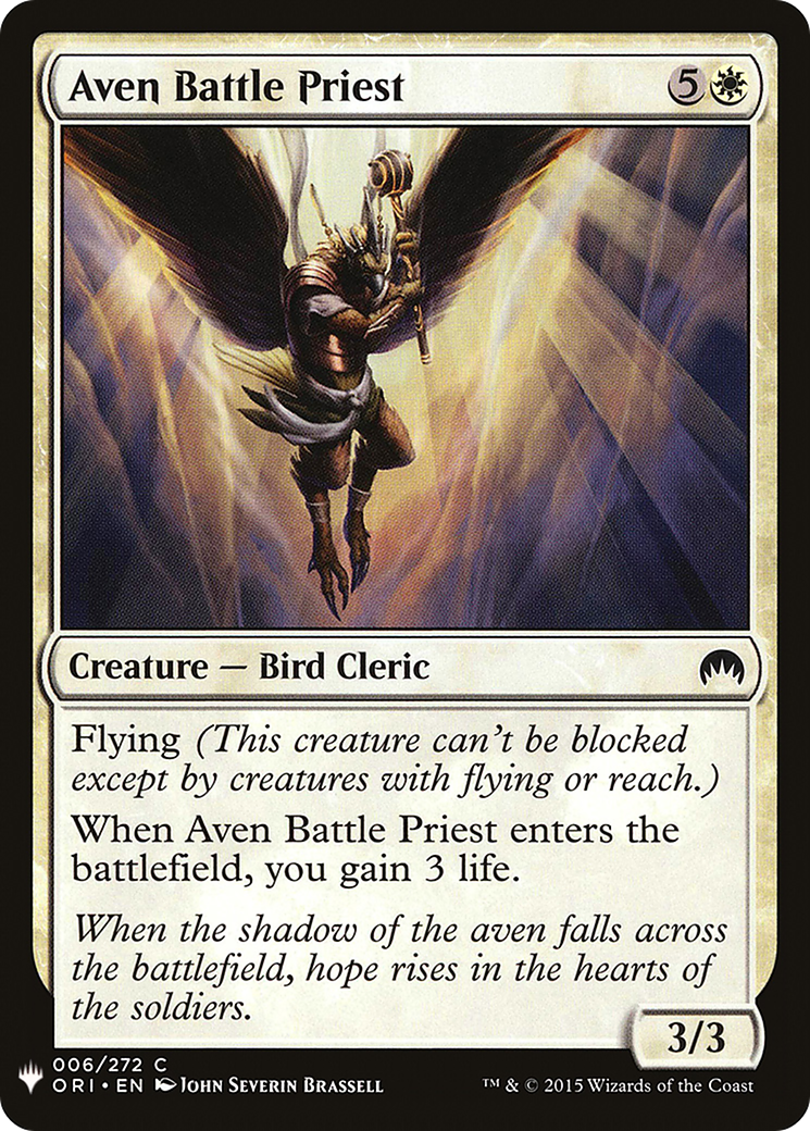 Aven Battle Priest (ORI-6) - The List
