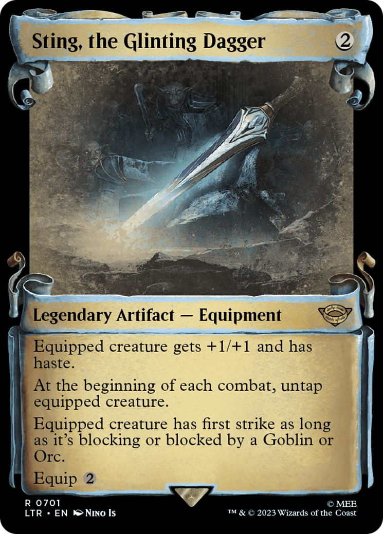 Sting, the Glinting Dagger (Showcase Scrolls) (Showcase) (701) Foil - The Lord of the Rings: Tales of Middle-earth