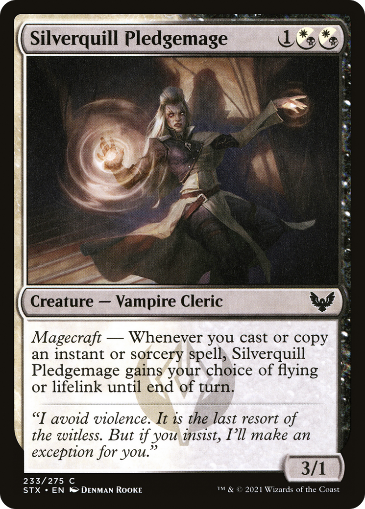 Silverquill Pledgemage (233) Foil - Strixhaven: School of Mages