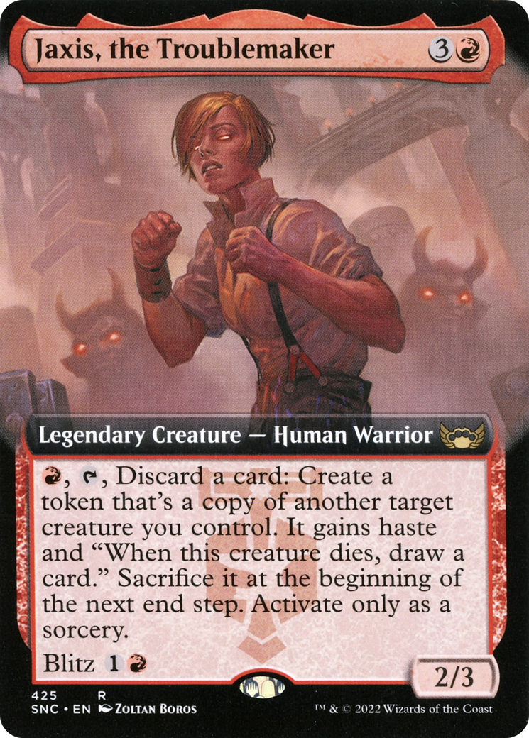 Jaxis, the Troublemaker (Extended Art) (425) Foil - Streets of New Capenna
