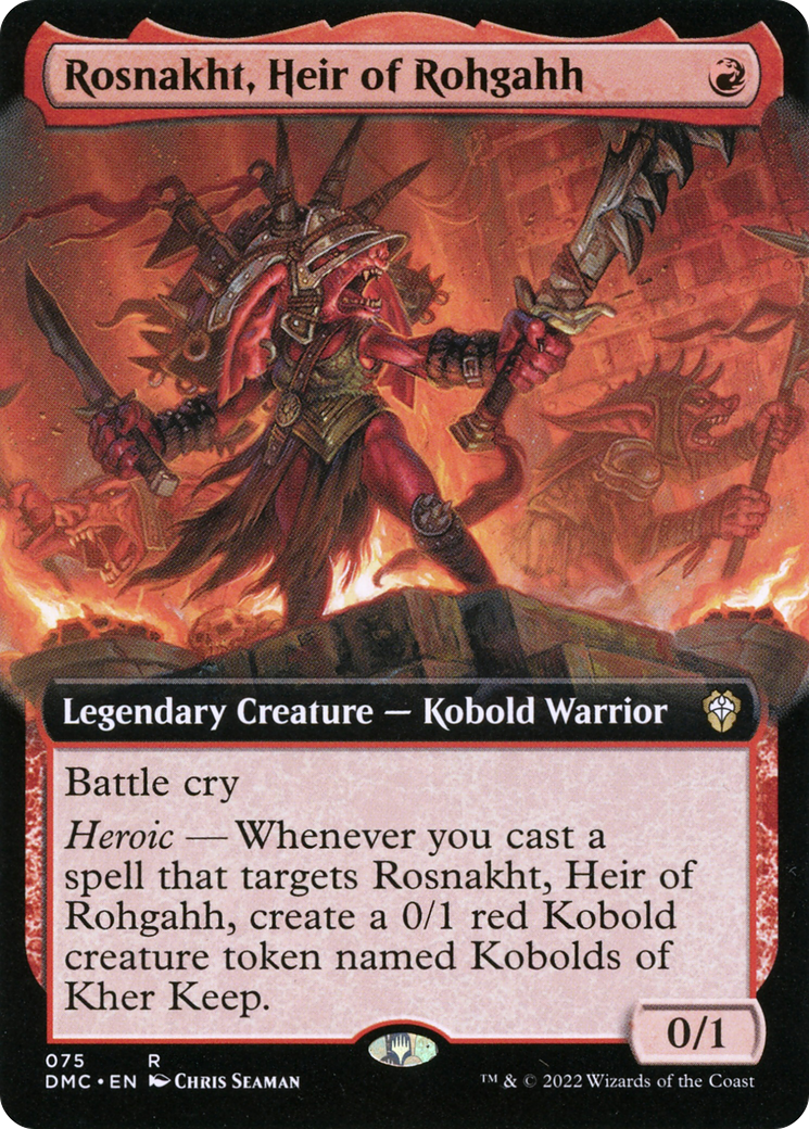 Rosnakht, Heir of Rohgahh (Extended Art) (075) - Dominaria United Commander