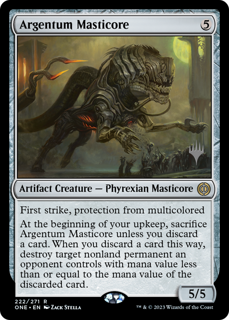 Argentum Masticore (222p) - Phyrexia: All Will Be One Promos