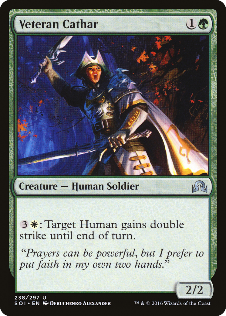 Veteran Cathar (238) Foil - Shadows over Innistrad