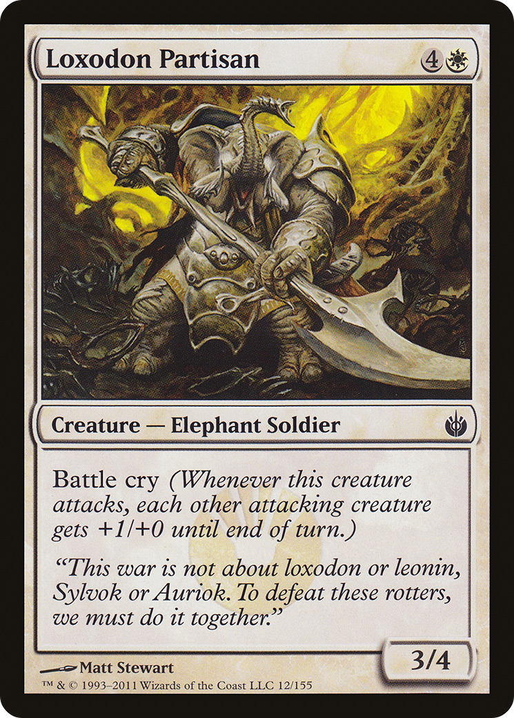 Loxodon Partisan (012) Foil - Mirrodin Besieged