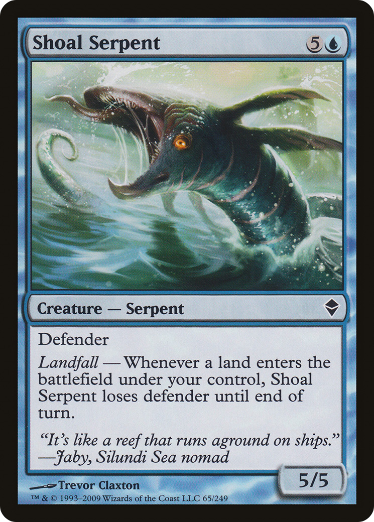 Shoal Serpent (065) Foil - Zendikar