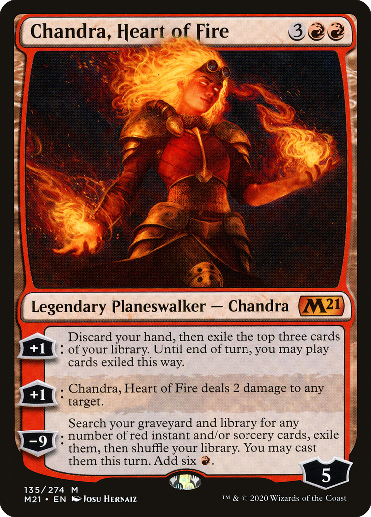 Chandra, Heart of Fire (135) Foil - Core Set 2021