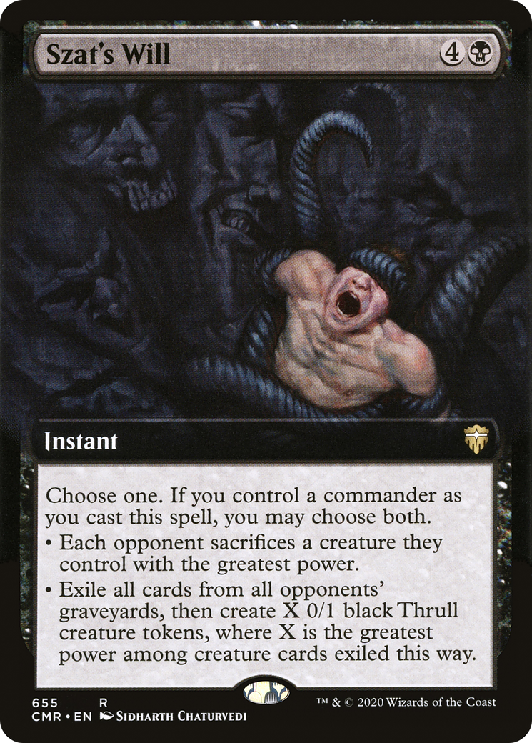 Szat's Will (Extended Art) (655) Foil - Commander Legends