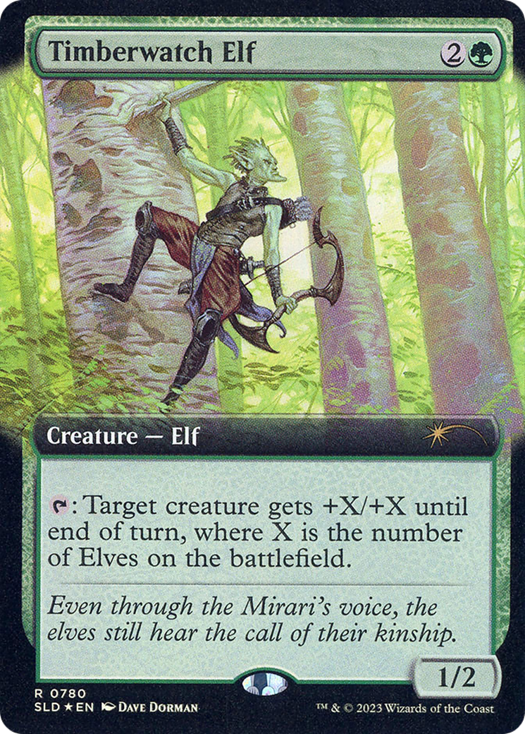 Timberwatch Elf (Extended Art) (780) Foil - Secret Lair Drop