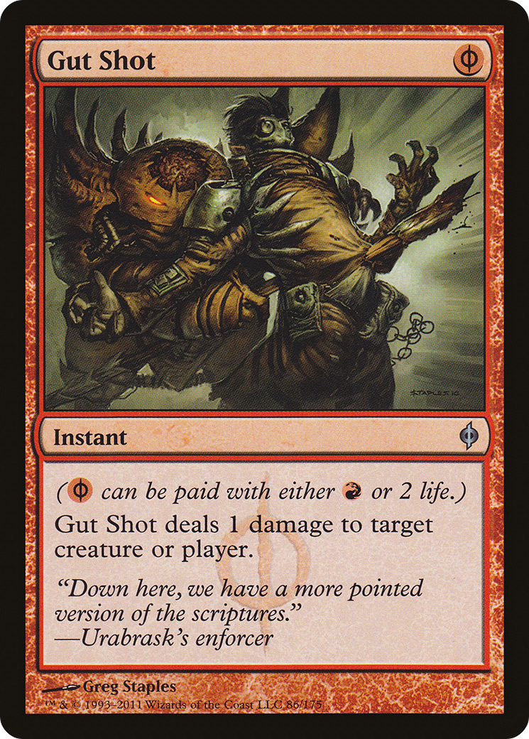 Gut Shot (086) Foil - New Phyrexia