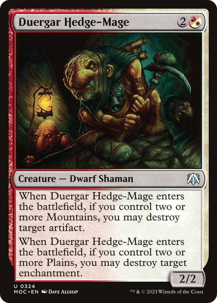 Duergar Hedge-Mage (324) - March of the Machine Commander