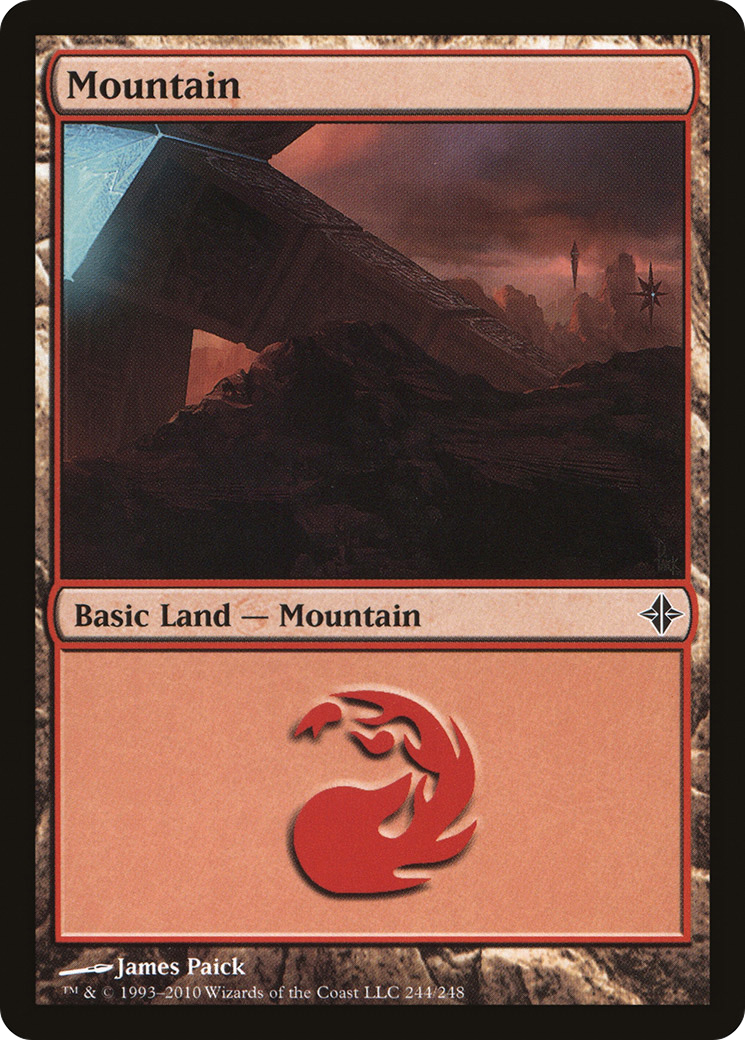 Mountain (244) Foil - Rise of the Eldrazi
