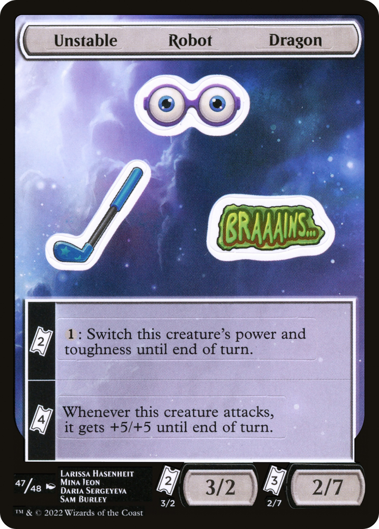 Unstable Robot Dragon (047) - Unfinity Sticker Sheets