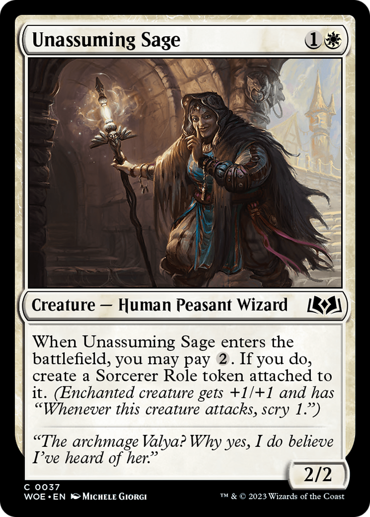 Unassuming Sage (037) - Wilds of Eldraine