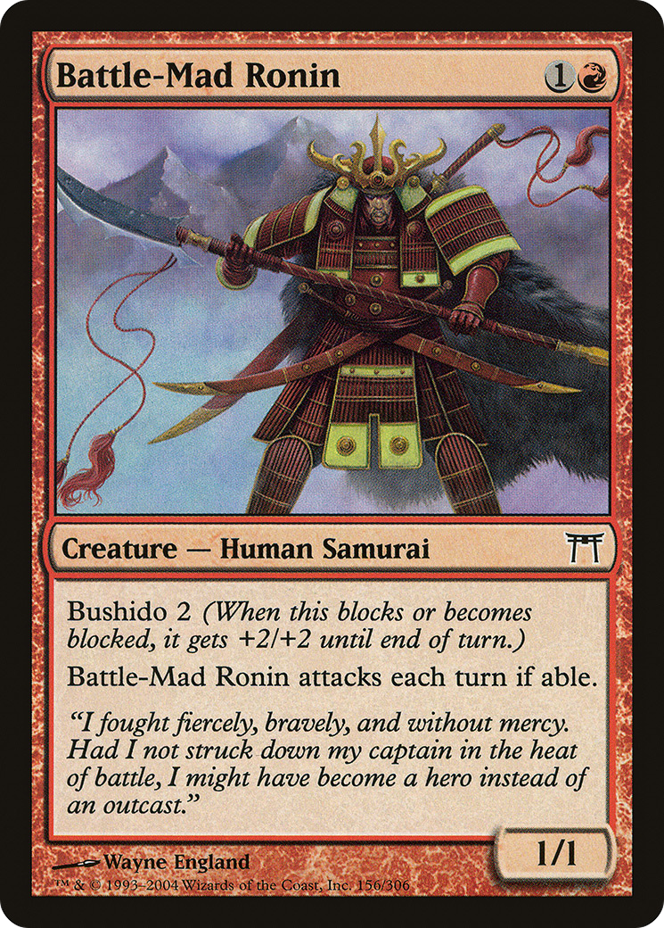 Battle-Mad Ronin (156) Foil - Champions of Kamigawa