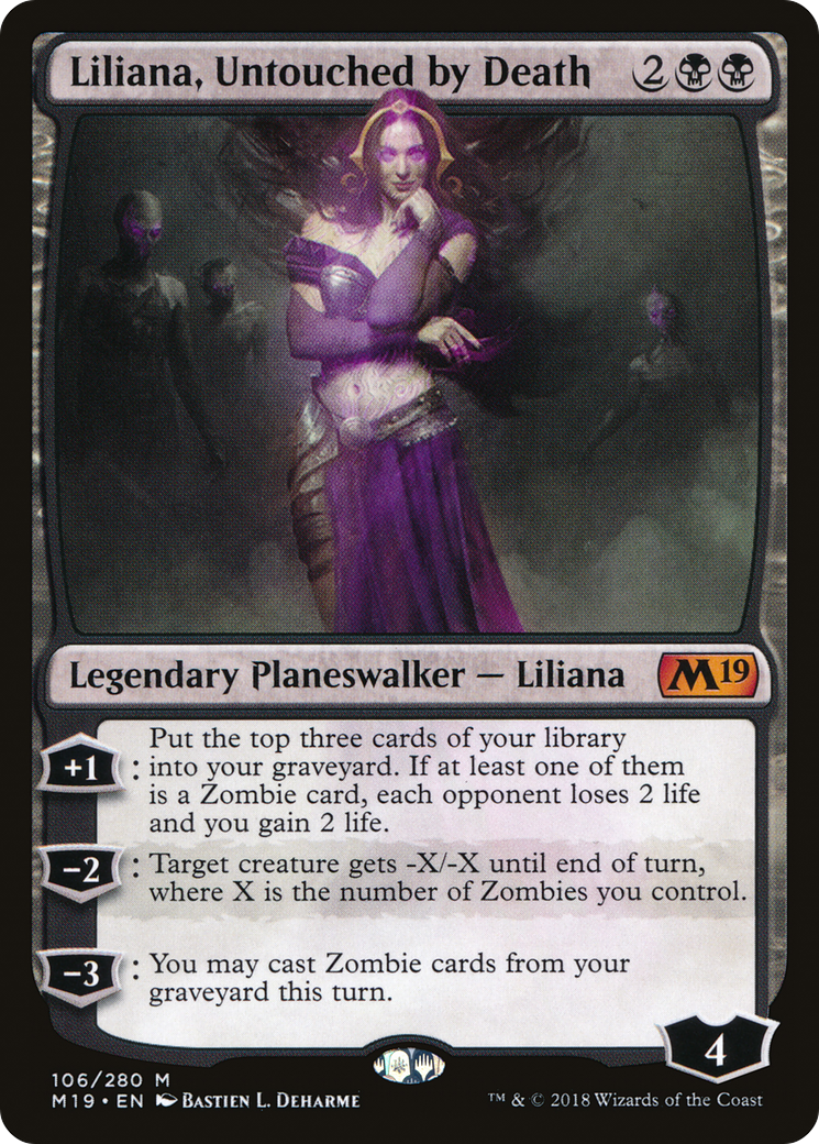 Liliana, Untouched by Death (106) Foil - Core Set 2019