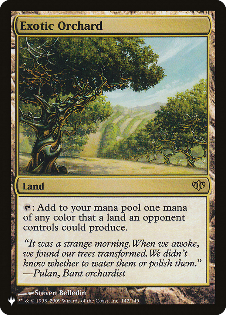 Exotic Orchard (CON-142) - The List