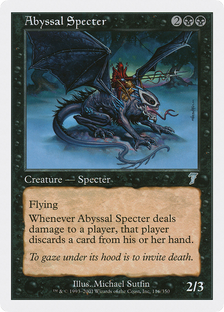 Abyssal Specter (116) Foil - Seventh Edition