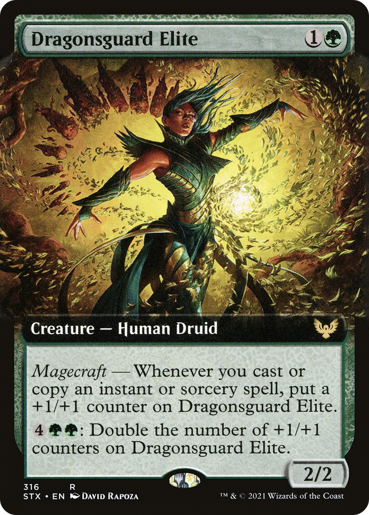 Dragonsguard Elite (Extended Art) (316) Foil - Strixhaven: School of Mages