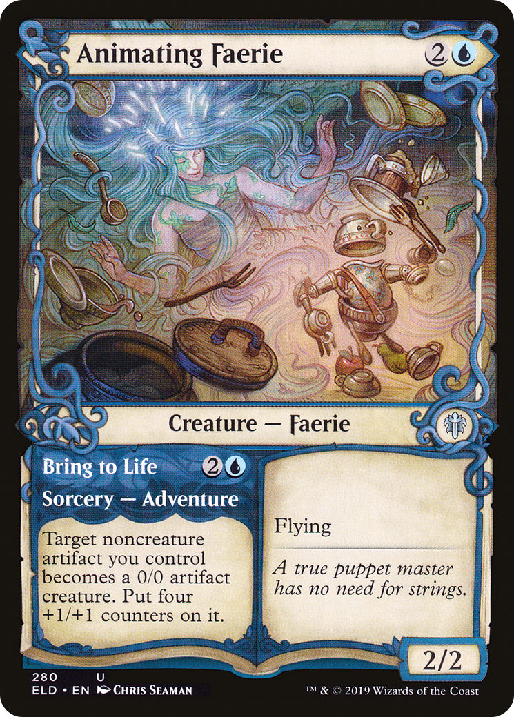 Animating Faerie // Bring to Life (Showcase) (280) Foil - Throne of Eldraine