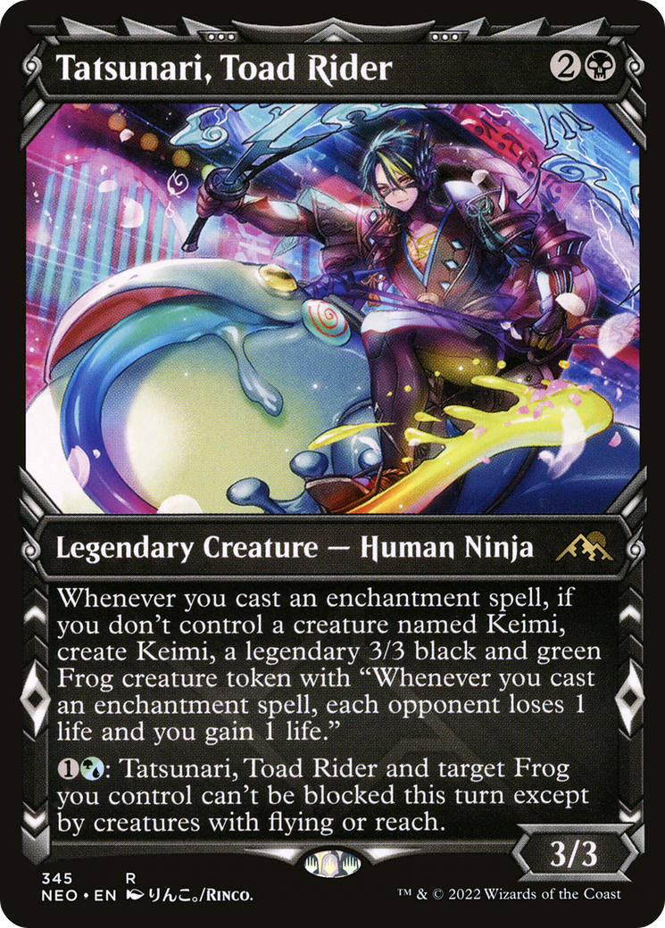 Tatsunari, Toad Rider (Showcase) (345) Foil - Kamigawa: Neon Dynasty
